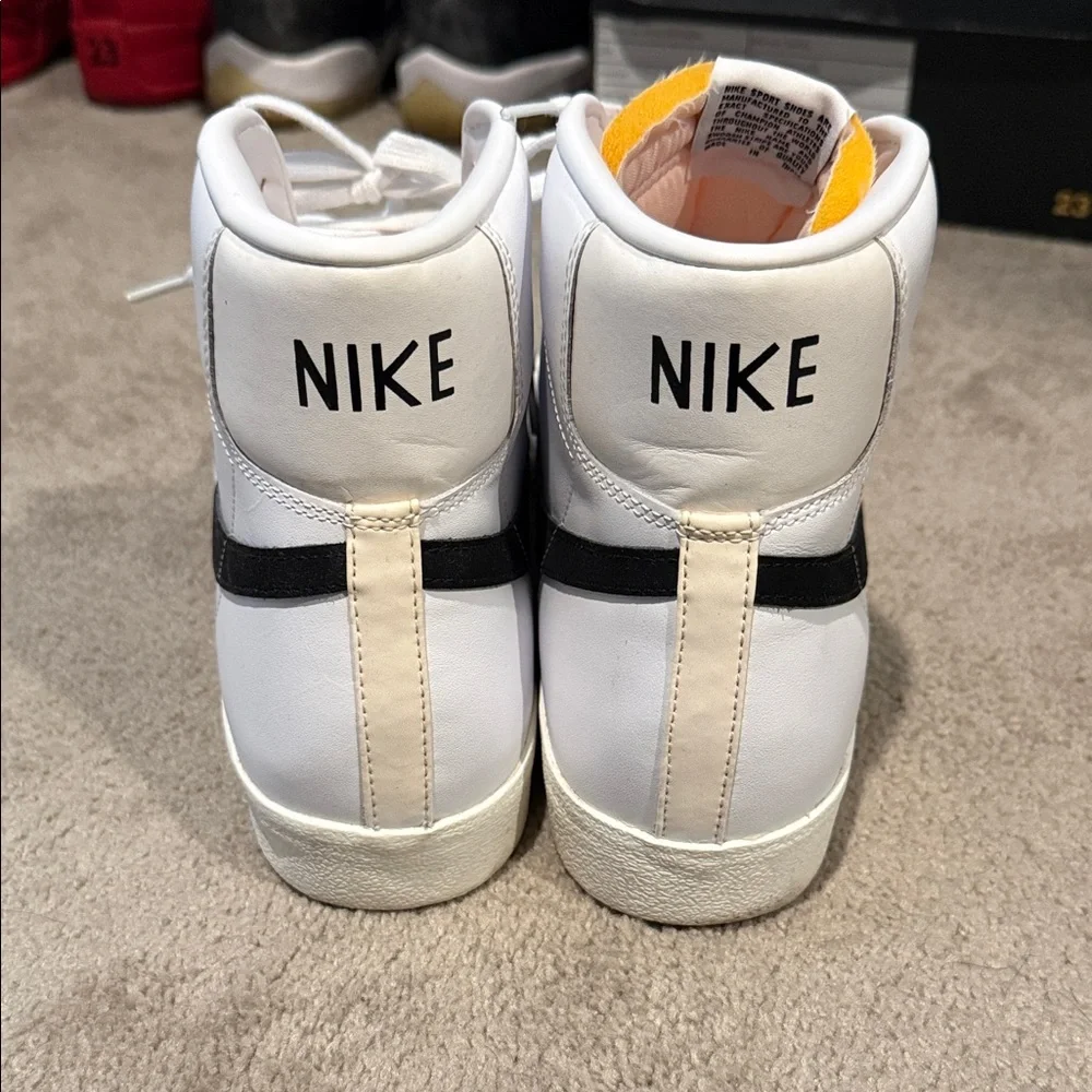 Nike (Blazers) White and Black Leather High-Tops
